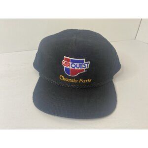 Car‎ Quest Hat Chassis Parts Black Corduroy Snapback Rope Cap Vintage #2
